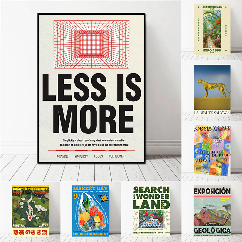 Japanese Living Lifestyle - Classic Folk Botanical Exhibition Posters Cheetah