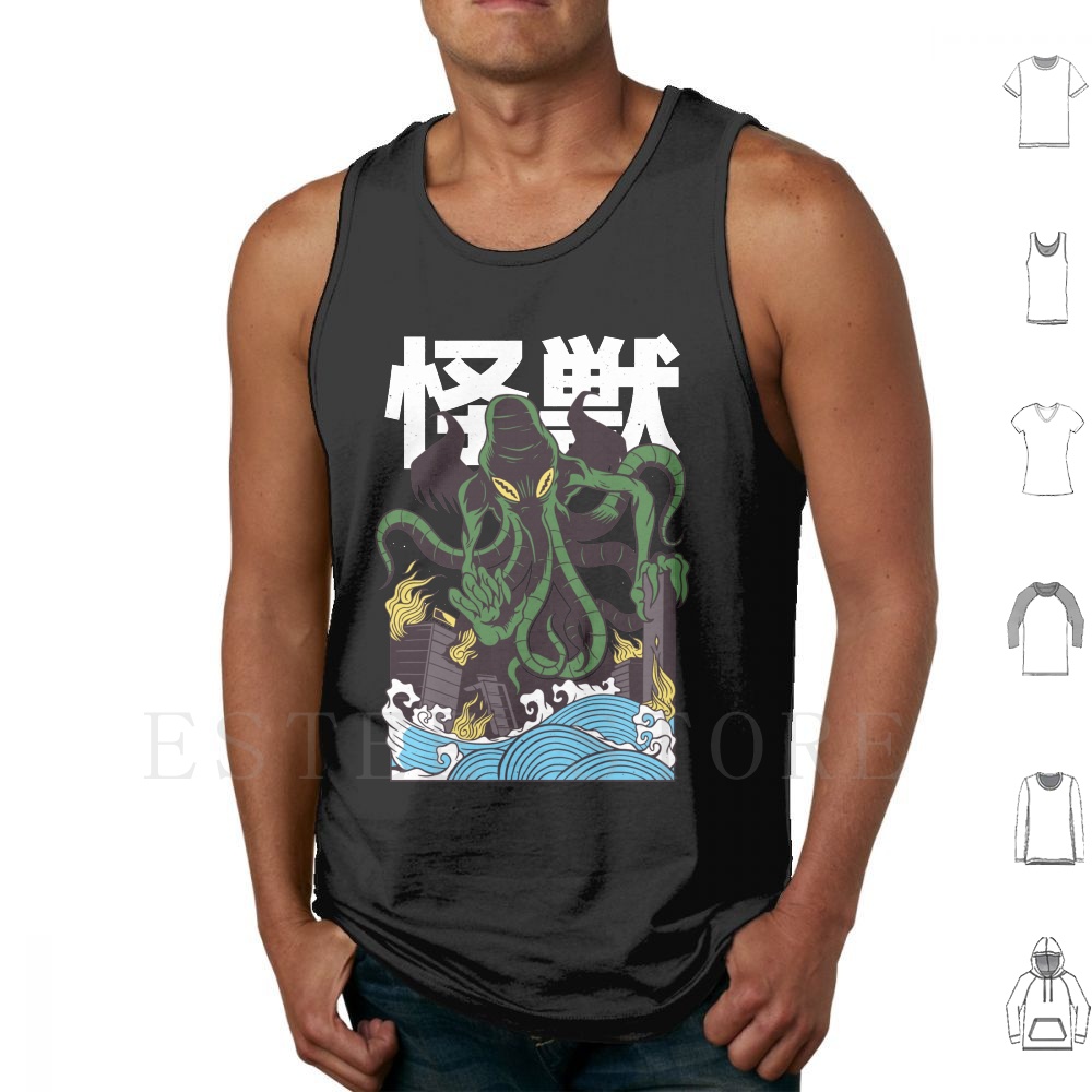 Japanese Man Lifestyle - Japanese Cthulhu Tank Tops Vest Sleeveless