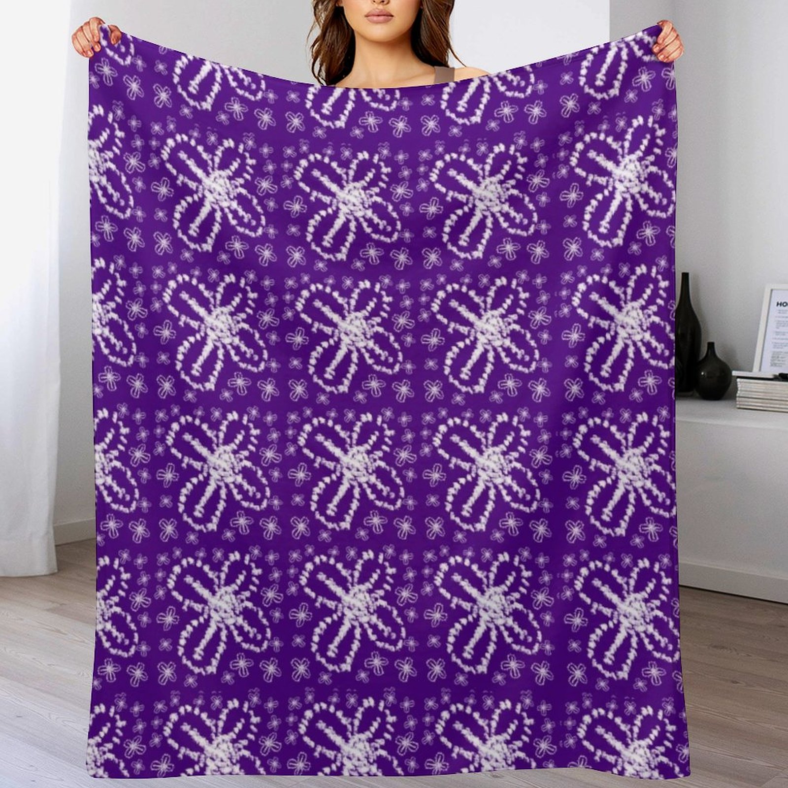 Modern Indigo Tie Dye Floral S - Shibori Tie Dye 评论和价格