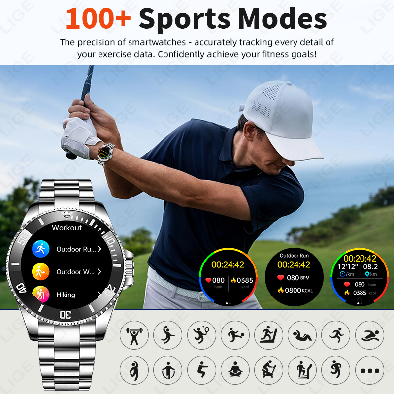 LIGE New Style Luxury Smart Wa - Japanese Active Lifestyle 评论和价格