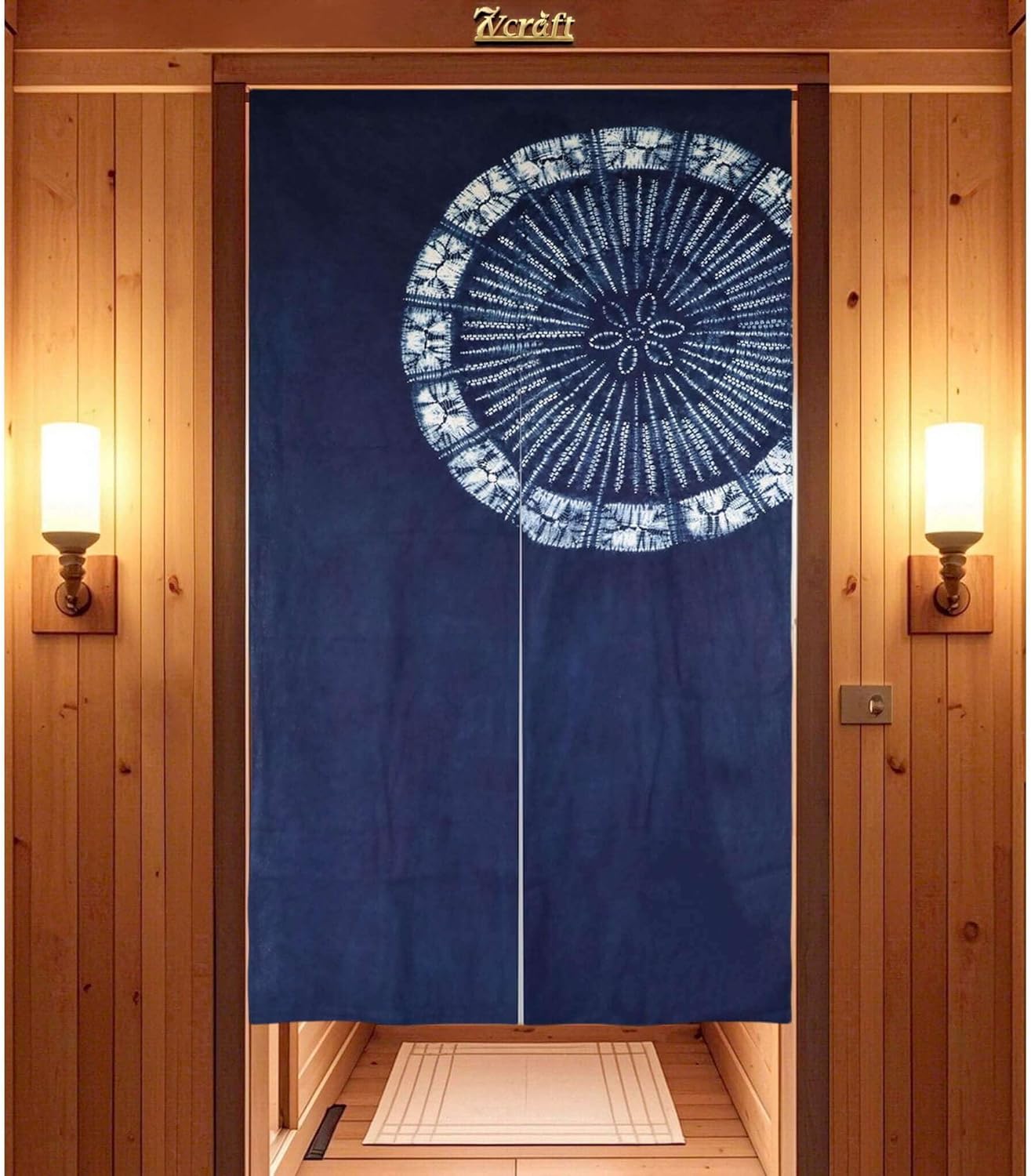 Hand Dyed Japanese  Curtain/Sh - Shibori Tie Dye 评论和价格