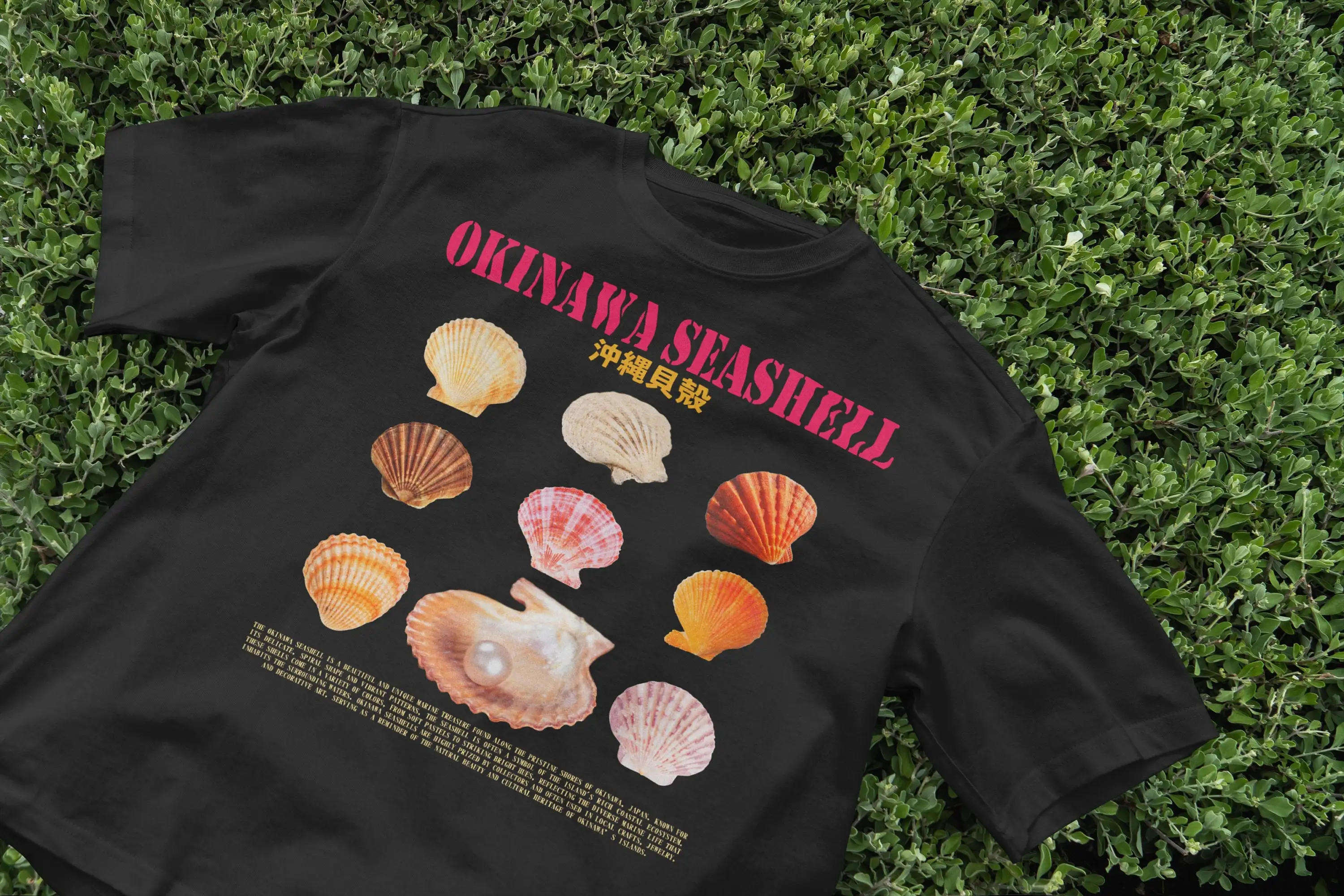 Okinawa Seashell T Shirt Ocean - Japanese Man Lifestyle 评论和价格