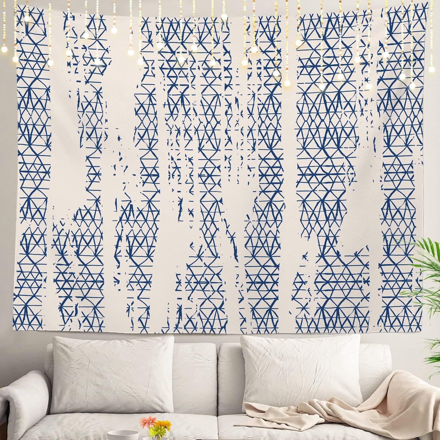Japanese Abstract Blue Tie Dye - Shibori Tie Dye 评论和价格