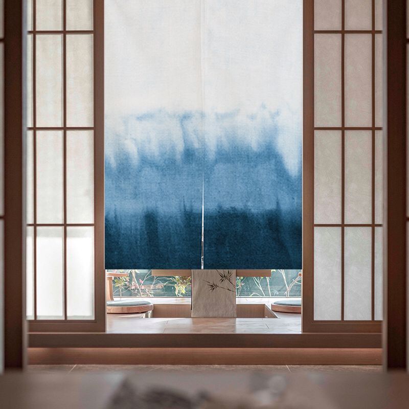Indigo Japanese Door Curtain S - Shibori Tie Dye 评论和价格